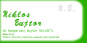 miklos bujtor business card